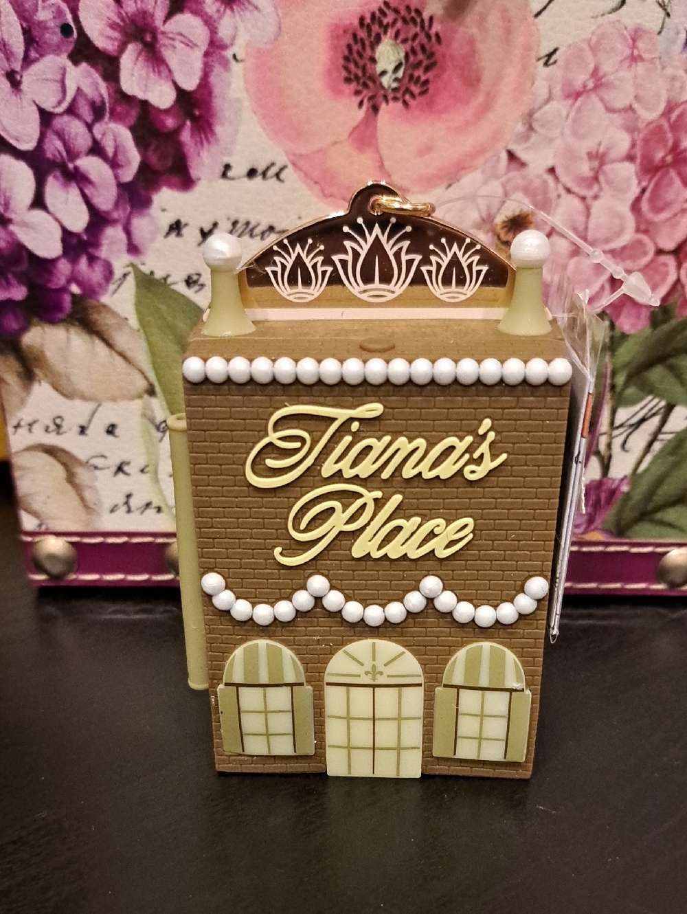 Bath And Bodyworks Tiana's Place Keychain Bag Charm - Brown & Cream